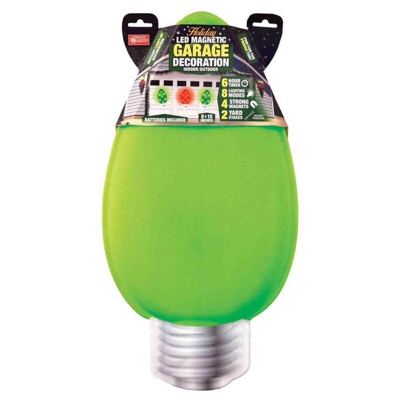 Magic Seasons LED Magnetic Bulb 15 in. Garage Decoration - Green