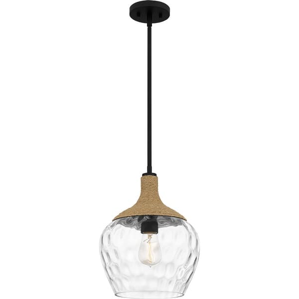 slide 2 of 7, Quoizel Piccolo Pendant 1-Light in Matte Black