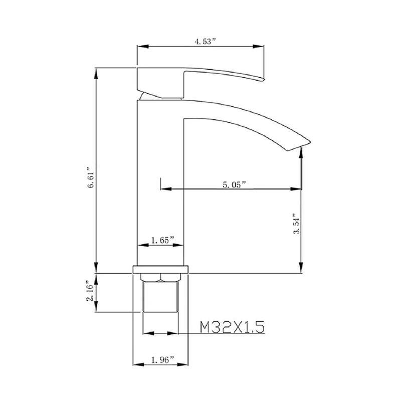 Single Handle Deck Mount Bathroom Faucet
