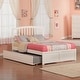 preview thumbnail 39 of 84, Richmond Solid Wood Platform Bed with Footboard & Twin XL Trundle White - Queen