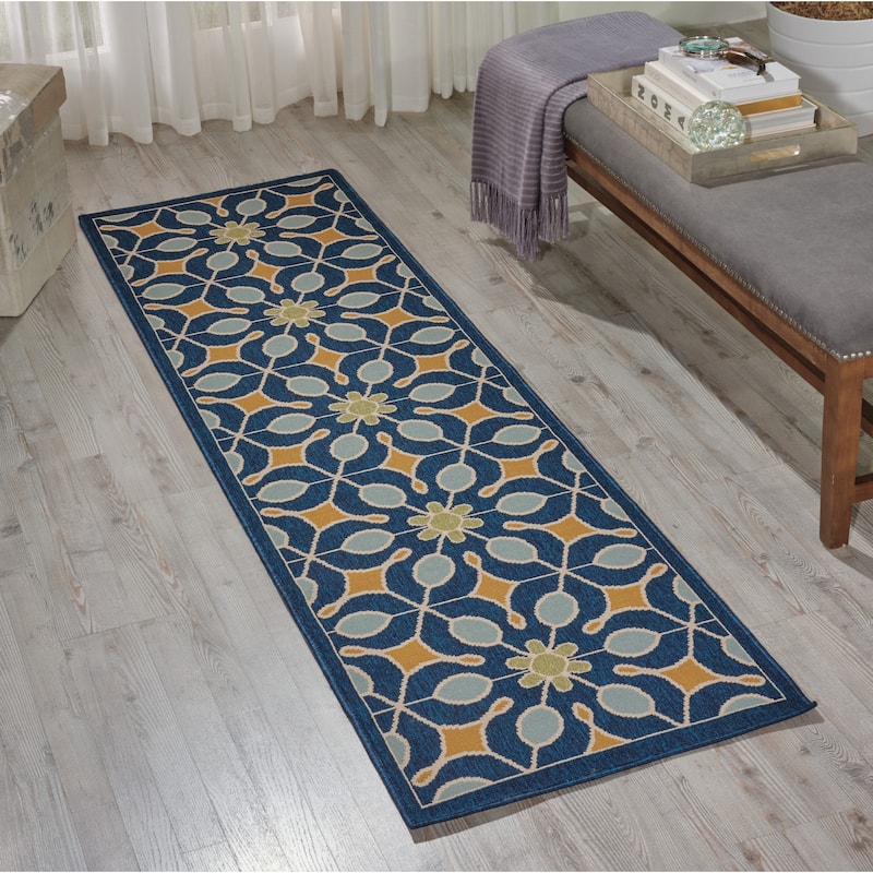 Nourison Caribbean Contemporary Floral Indoor/ Outdoor Area Rug