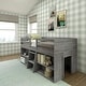 preview thumbnail 15 of 27, Max and Lily Farmhouse Twin Low Loft Bed with 2 Bookcases Driftwood