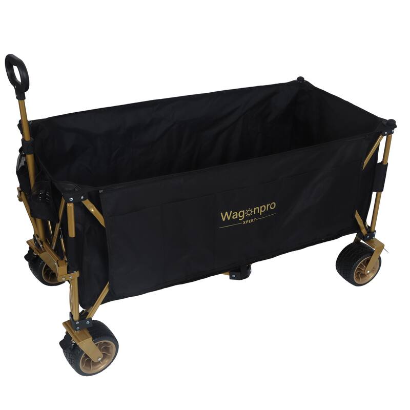 51-inch Extra long Heavy-Duty Foldable Utility Wagon, Patented Ultra-Stable Frame,1:6 Space-Saving Fold & 7" All-Terrain Wheels