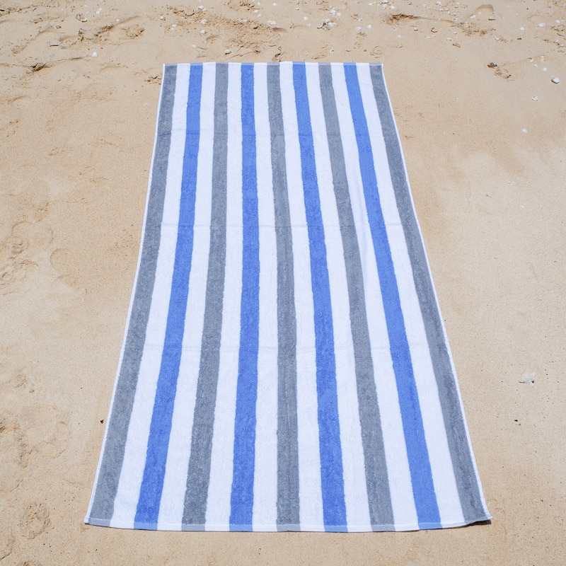 Arkwright Cabo Cabana 4-Piece Oversized Striped Beach Towel Set - 30x70