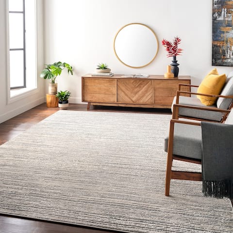 Tranquil Modern Grey and Taupe Area Rug