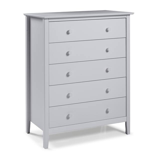 Taylor & Olive Snowberry 5-drawer Pine Wood Tall Storage Dresser