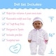 preview thumbnail 3 of 6, JC Toys La Baby Soft 16" Baby Doll, Purple with Pacifier, Hispanic