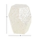 preview thumbnail 4 of 17, Cream or Blue Multi Color Shell Coastal Contemporary Accent Side Table - 16 x 16 x 19