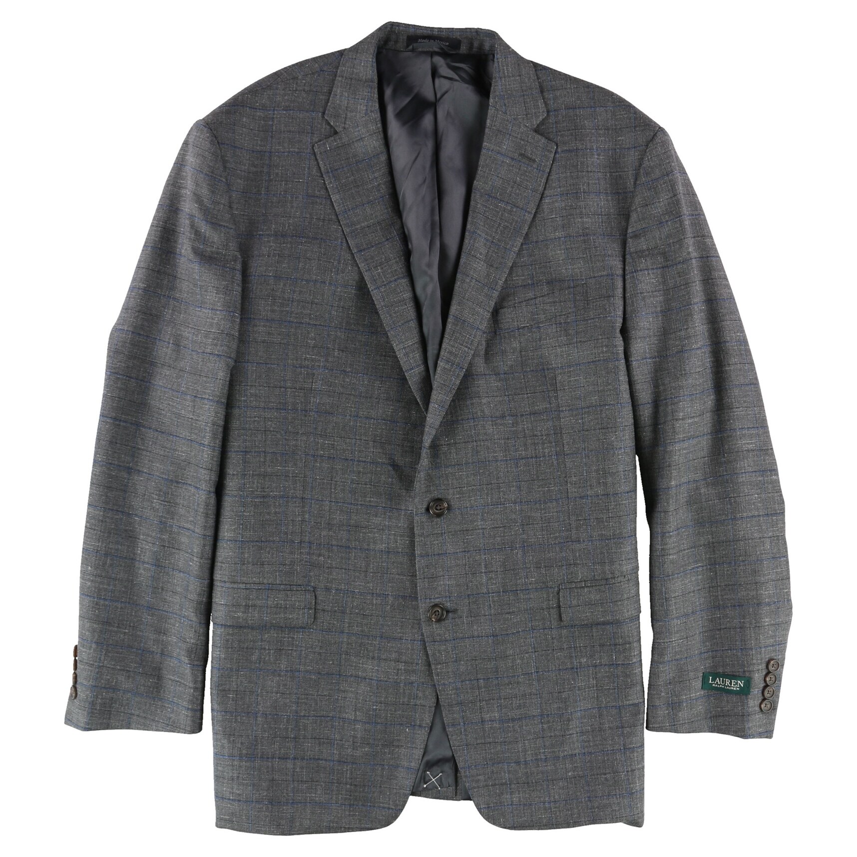 lauren ralph lauren navy plaid ultraflex jacket