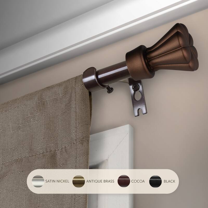 InStyleDesign Drais Curtain Rod 5/8-inch dia. - 84 to 120 inches - Cocoa