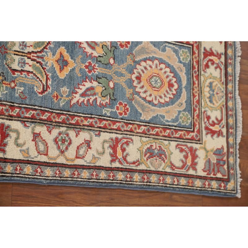 Kazak Runner Rug Handmade Oriental Floral Wool Carpet - 2'0" x 5'7"