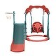 preview thumbnail 6 of 28, Indoor & Outdoor Toddler Freestanding Slide and Swing Set 3 in 1 with Basketball Hoops Combo