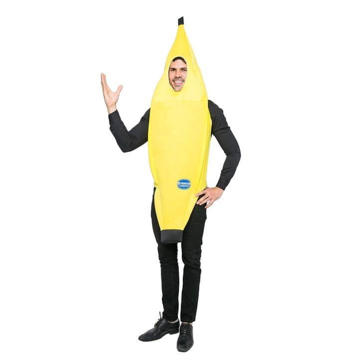 Appealing Banana Costume Adult Deluxe Set for Halloween Dress Up Party and Roleplay Cosplay L