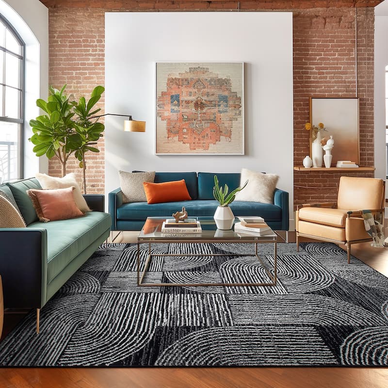World Rug Gallery Geometric Arch Area Rug