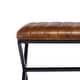 preview thumbnail 6 of 6, Tufted Faux Leather 46.5" Length Upholstered Dining Bench with Metal X Legs