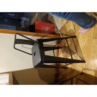 Industrial 24-inch Metal Bar Stool (Set of 2)