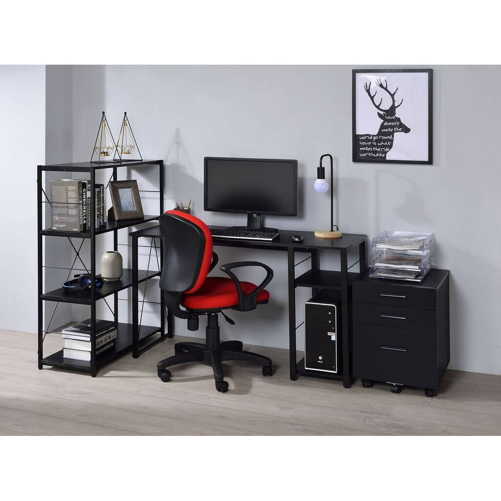 Computer Writing Desk Gaming Desk Small Home Office Desk with Shelves