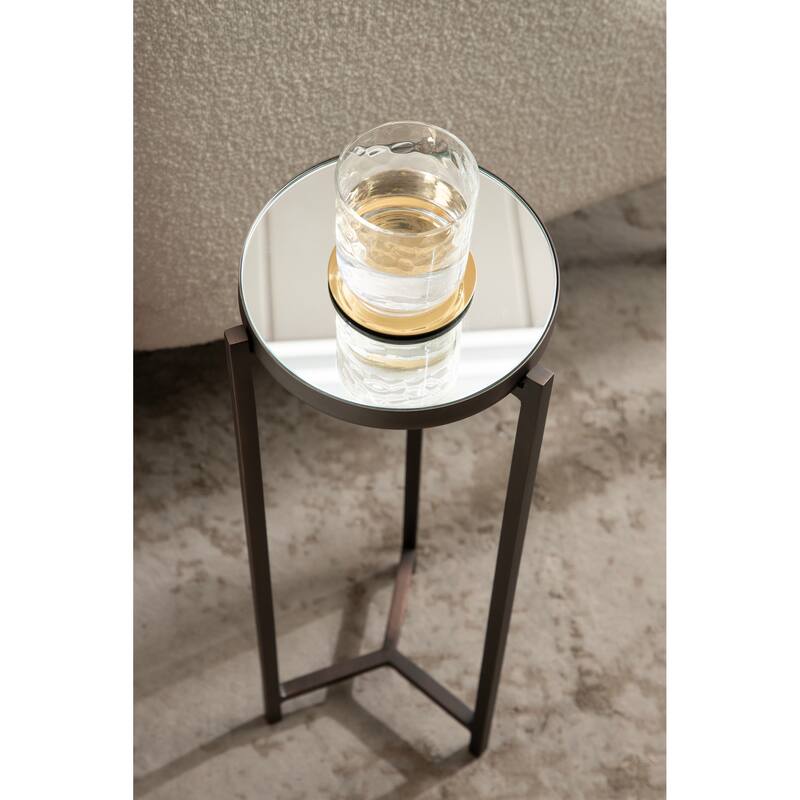 Kate and Laurel Aguilar Glam Drink Table - 9x9x23