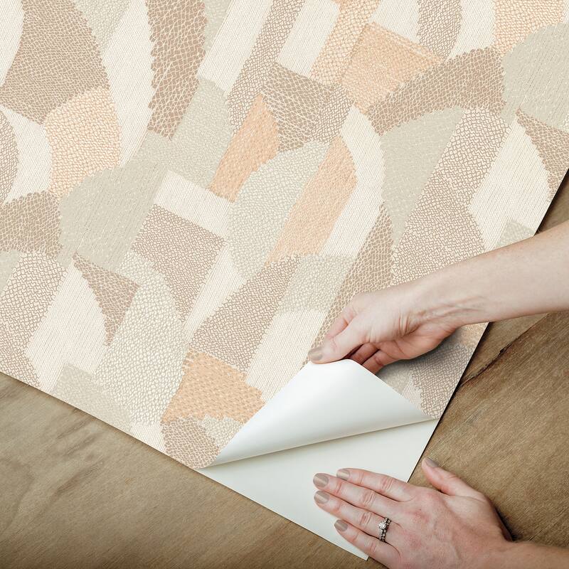 NuWallpaper Macario Peach Peel and Stick Wallpaper