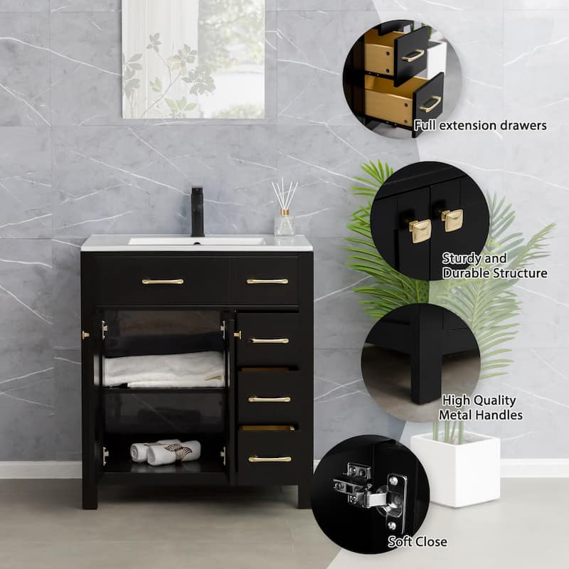 Sink Bathroom Vanity with Counter top Set
