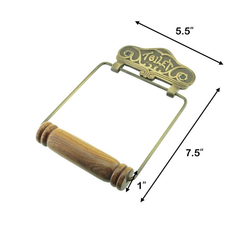 Brass Wall Mount Toilet Paper Holder 7.5 Inch with Hardware - Renovators Supply