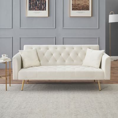 71" Convertible Double Folding Living Room Sofa Bed