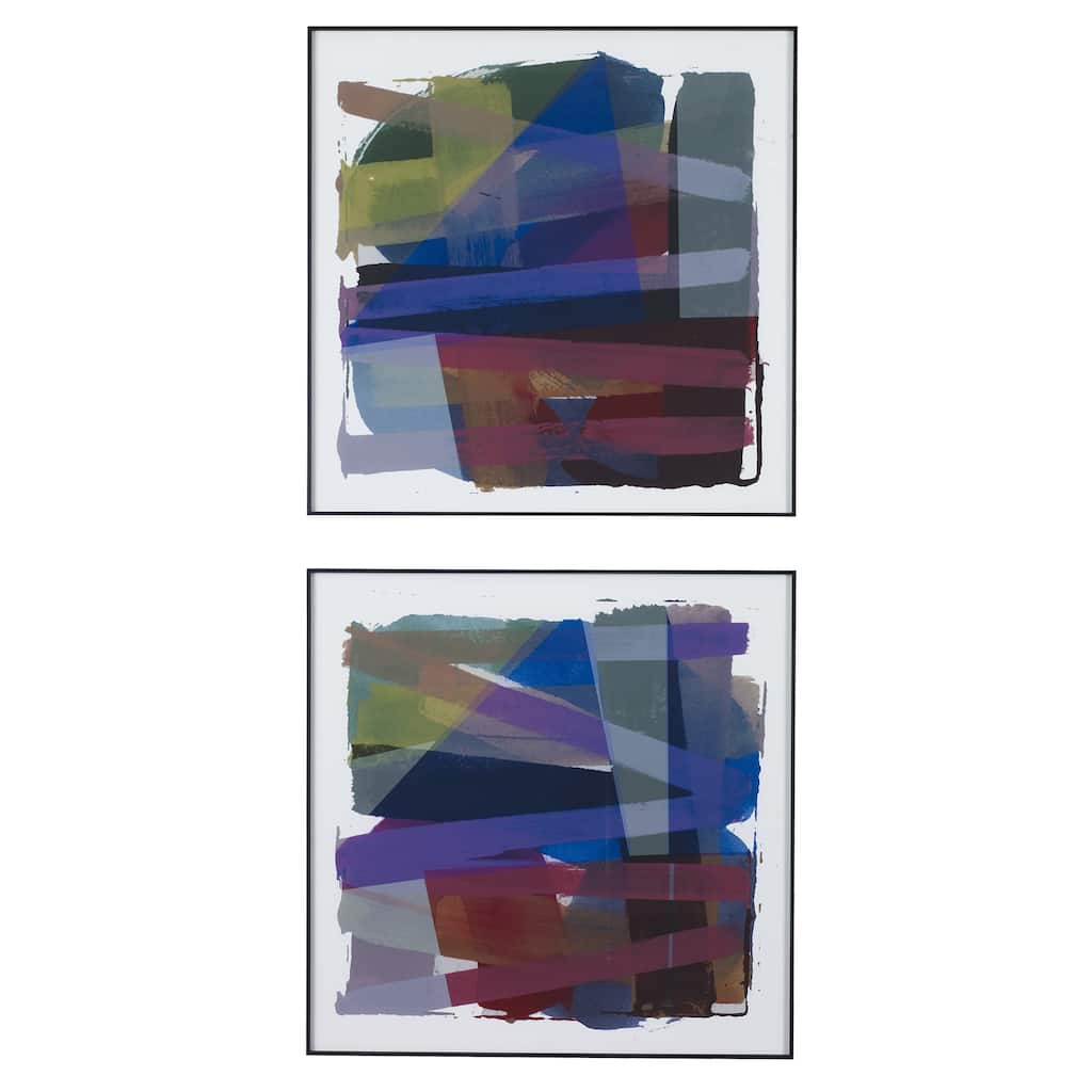Uttermost Vivacious Abstract Framed Prints, Set/2 - 29.5"x29.5"x1.375"