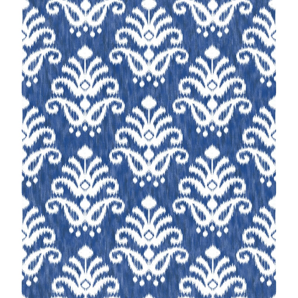 A-Street Prints Keaton Blue Medallion Wallpaper