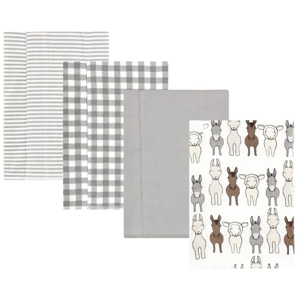 slide 1 of 1, Hudson Baby Cotton Flannel Burp Cloths, Farm Friends Cream 4-Pack, One Size - Farm Friends Cream 4-Pack - One Size One Size - Farm Friends Cream 4-Pack