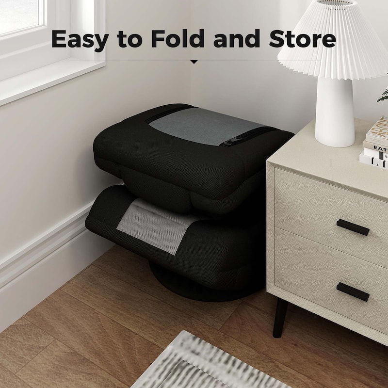 Costway Swivel Gaming Chair 4 Position Adjustable Folding Floor Sofa - See Details