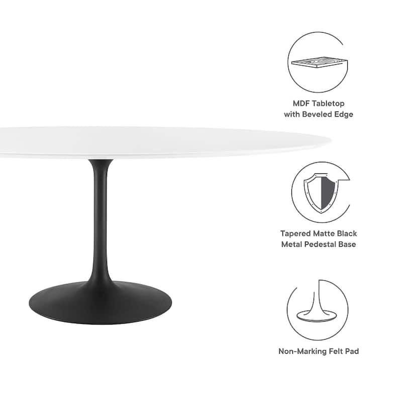 78" Oval Wood Dining Table