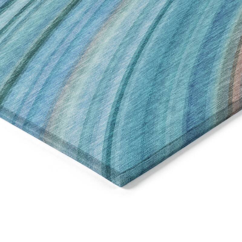 HomeRoots Abstract Transitional Rectangle Outdoor Rug