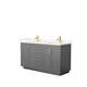 Option Dark Gray, Gold Trim, Giotto Quartz Top