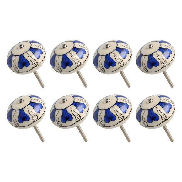 8pcs Ceramic Knobs Vintage Knob Drawer Pull Handle Furniture Door Cabinet Cupboard Wardrobe Dresser Decoration #1