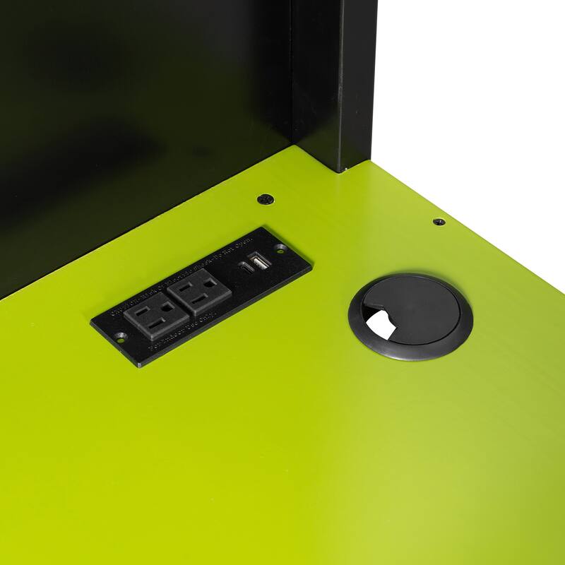 Full Size Gaming Loft Bed Station with Desk, Storage Shelves & RGB LED Lights