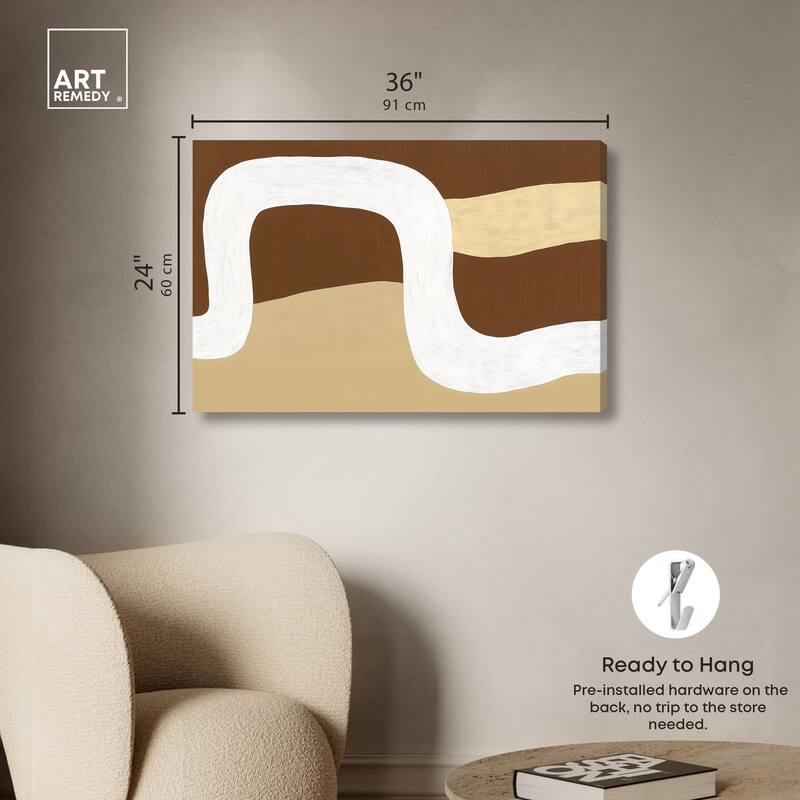 Minimal Wavy II Canvas by Art Remedy, Gallery Wrapped