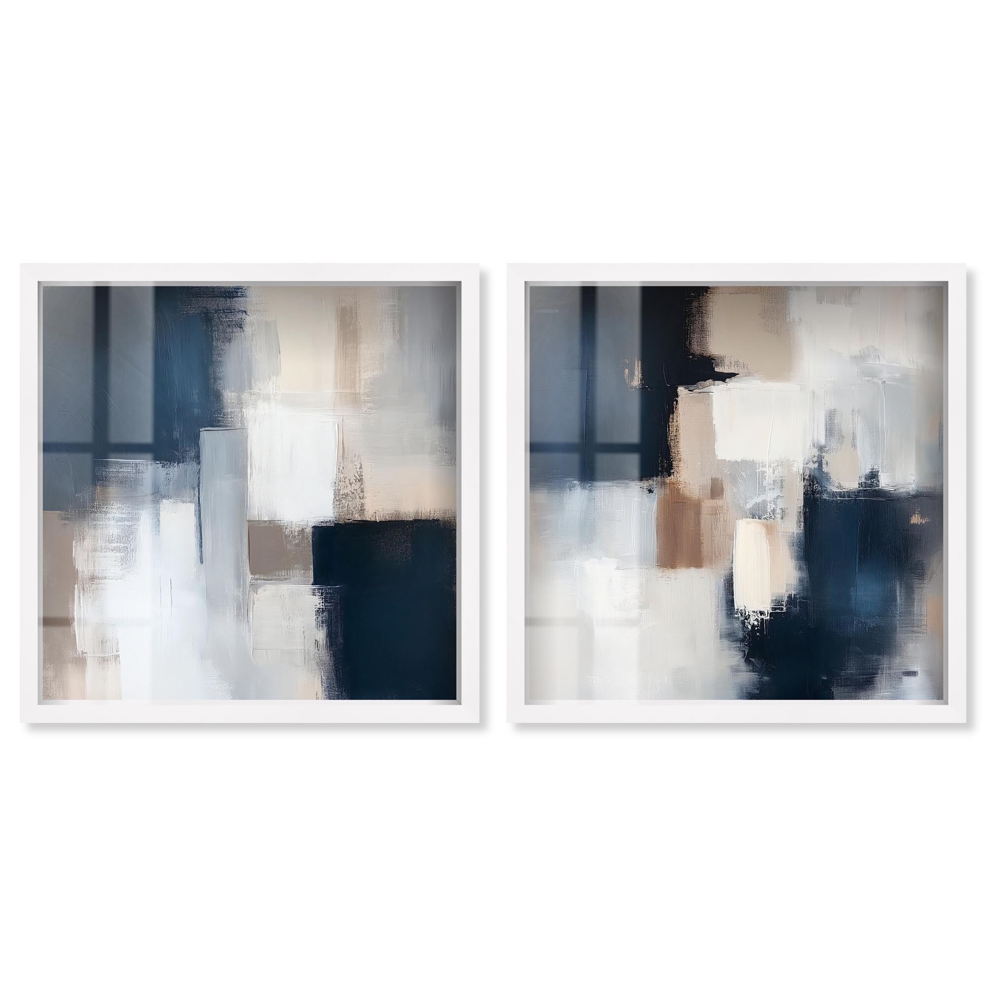 Veils of Azure Living Room Set Shadowbox Print by Art Remedy