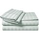 preview thumbnail 9 of 20, Luxury 500 Thread Count Egyptian Cotton Solid or Striped Sheet Set California King - Sky (Damask Stripe)