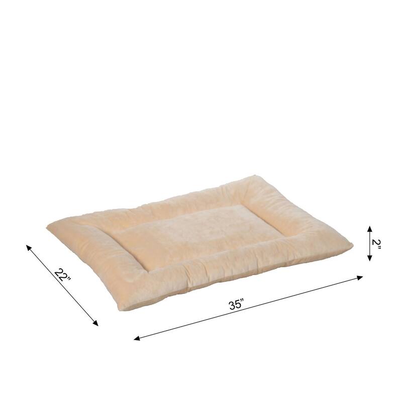Pet Bed Mat, Dog Crate Soft Pad With Poly Fill Cushion