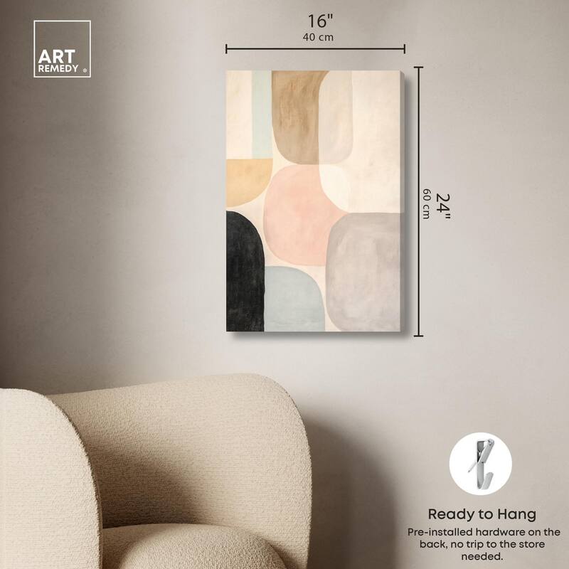 Soft Cubism II Canvas by Art Remedy, Gallery Wrapped