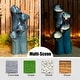 preview thumbnail 29 of 34, Glitzhome 26"H/ 31"H 4-Tier LED Vase-Shaped Ceramic Outdoor Floor Fountain with Birds/ Lotus