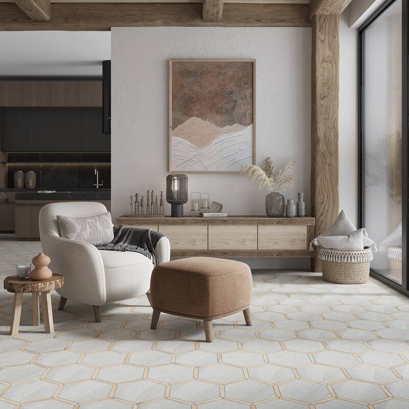 Apollo tile 9" x 10" Aureole Matte Cloud Gray Brown Porcelain Tile (8.07 sq ft/case) - 18 Pack