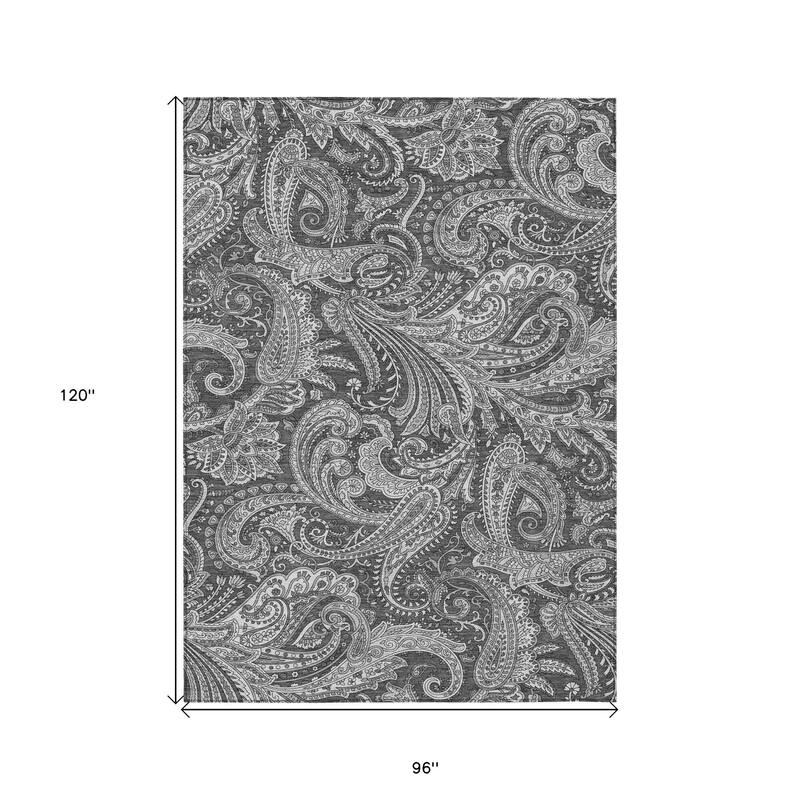 HomeRoots Paisley Transitional Rectangle Outdoor Rug