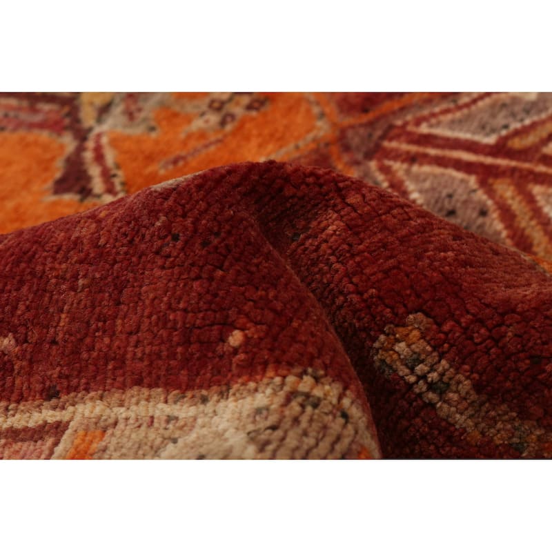 ECARPETGALLERY Hand-knotted Melis Vintage Burgundy Wool Rug - 4'9 x 12'8