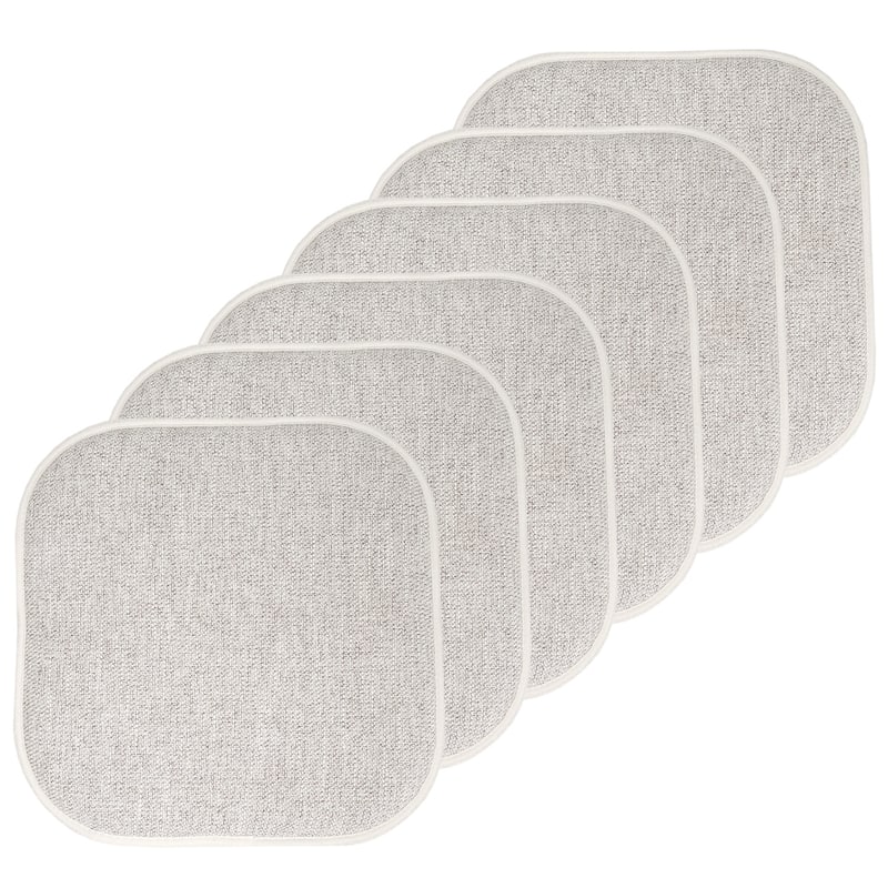 Alexis Memory Foam Chair Pads - Cream/Brown - Set of 6
