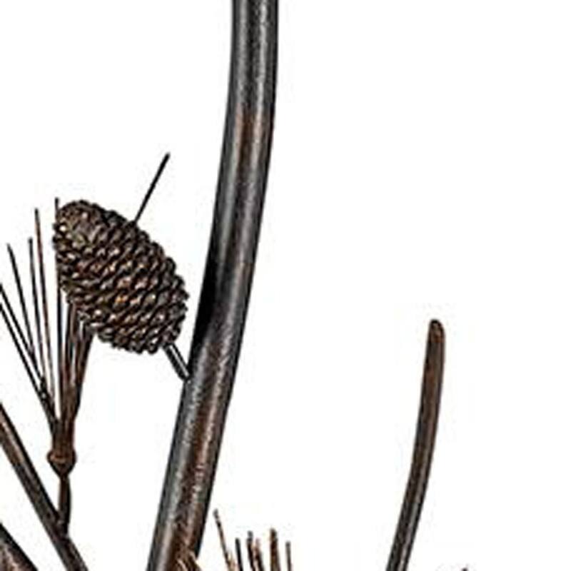 HomeRoots 60" Rust Metal Floor Lamp With Brown Fabric Empire Shade - 18