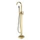 preview thumbnail 27 of 27, Floor Mounted Single Handle Clawfoot Tub Faucet with Hand shower - 8" x 48"