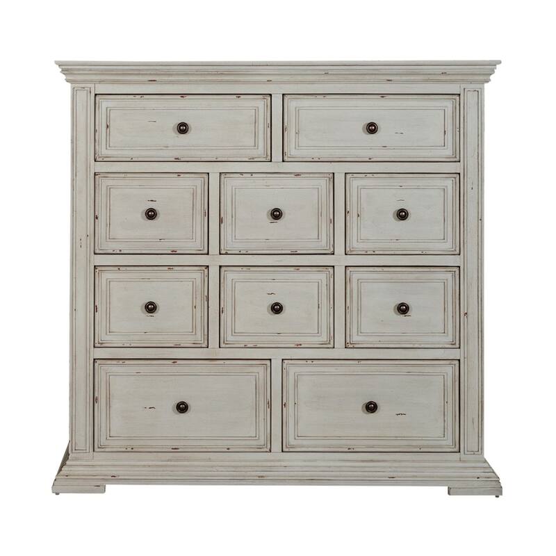 Big Valley Whitestone Distressed 10 Drawer Chesser