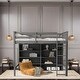 preview thumbnail 12 of 20, Space Saving Design Twin Size Loft Bed with 8 Open Storage Shelves and Built-in Ladder