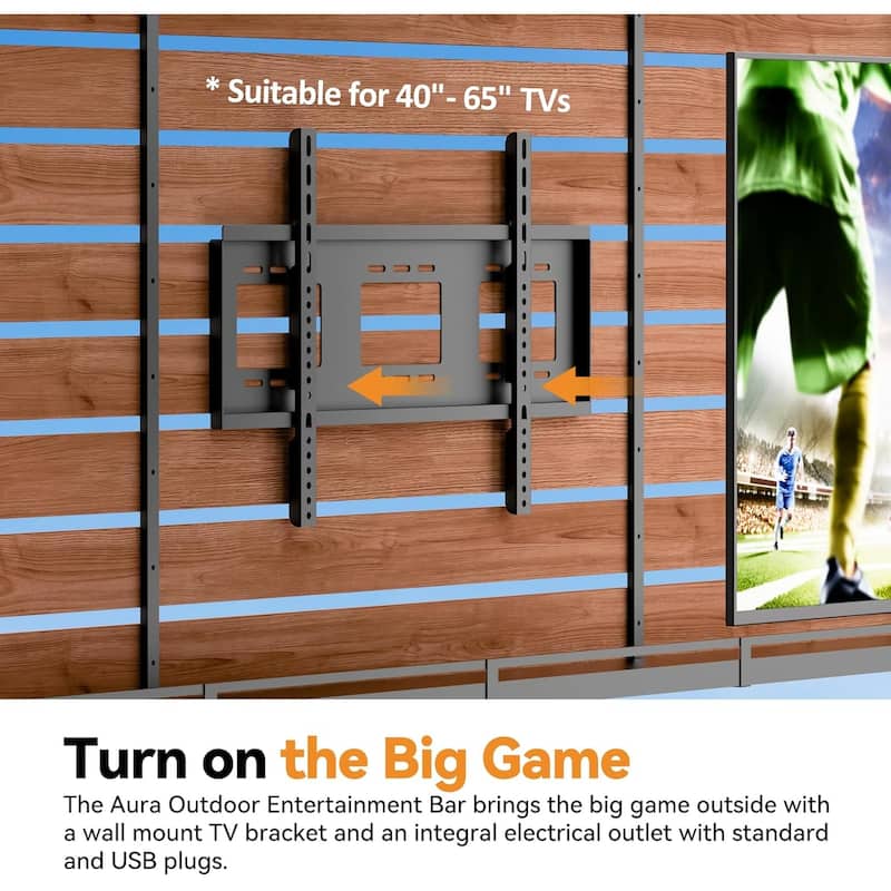 The Aura Cedar Wood Entertainment Bar Center, Wood Gazebo Grill Pavilion with Shelves & Paper Towel Holder